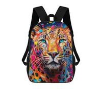 sinyumoney Colorful Leopard Portrait-29 Backpack School Water Resistant Travel Backpack Computer Bag for Girls Boys Teenage 17inch