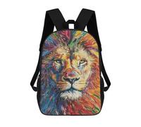 sinyumoney Colorful Lion Art Print-35 Backpack School Bag Lightweight Casual Daypack School Backpacks for School/Work/Travel 17inch