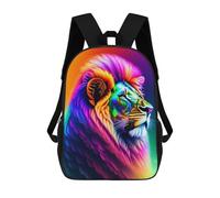 sinyumoney Colorful Lion Art Print Backpack School Bag Large Lightweight Casual Backpack for Campus Outdoor Travel Sports 17inch