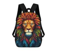 sinyumoney Colorful Lion Illustration-1 Backpack School Work Business College School for Men, Women & Teenage Boys 17inch