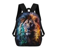 sinyumoney Colorful Lion Portrait -4 Backpack School Secondary Causal Travel High School Bags for Boys/Girls/Teenagers 17inch