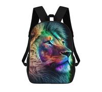 sinyumoney Colorful Lion Portrait School Backpack Water Resistant Computer Rucksack for Campus Outdoor Travel Sports 17inch
