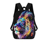 sinyumoney Colorful Lion School Backpack for Girls Backpack Water Repellent Casual Daypack Lightweight Rucksack Boy Girl School Backpack 17inch