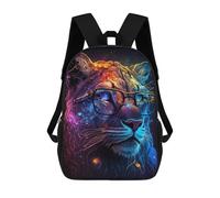sinyumoney Colorful Lion with Glasses Art Print -4 Backpack School Bag Business Durable Laptop Bag for Campus Outdoor Travel Sports 17inch