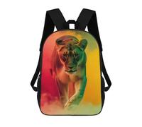 sinyumoney Colorful Lioness Painting Backpack School Bag Lightweight Airport College Students Back Pack for School/Work/Travel 17inch