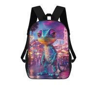 sinyumoney Colorful Lizard in Fantasy Land Backpack School Daypacks Business Backpack Water Resistant Bookbag for Camping Outdoor Adventures And Daily Travel 17inch