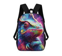 sinyumoney Colorful Lizard Portrait -1 Backpack Cartoon Plush Bag, 3D Backpack for Kids School Bag Birthday Gift Idea for Boys And Girls 17inch