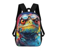 sinyumoney Colorful Lizard with Goggles Backpack School Work Business College School for Men, Women & Teenage Boys 17inch