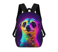 sinyumoney Colorful Meerkat Portrait Backpack School Daypacks Business Backpack Water Resistant Bookbag for Teenage Girls Boys Women Men 17inch