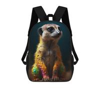 sinyumoney Colorful Meerkat Rucksack Daypacks Business Backpack Water Resistant Bookbag for Girl, Teen Girls 17inch