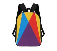 sinyumoney Colorful Minimalism 05 Backpack School Lightweight Casual Daypack School Backpacks for Boys/Girls/Teenagers 17inch