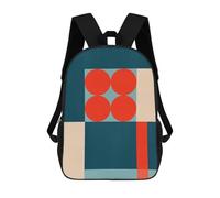 sinyumoney Colorful Minimalism 12 Kids Backpack, Kids School Bag 3D Printed School Backpacks for Boys And Teenager School Students 17inch