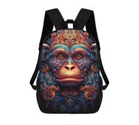 sinyumoney Colorful Monkey Art Print-1 School Bags Large Water Resistant Laptop Backpack - Perfect for Travel, Work And Daily Use 17inch