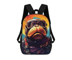 sinyumoney Colorful Monkey Pilot Artwork Rucksack Business Laptop Rucksack Bag Unisex Casual Daypack for Girls Boys Teenage 17inch