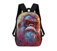 sinyumoney Colorful Monkey Portrait -3 Backpack School Bag Secondary Causal Travel High School Bags for Campus Outdoor Travel Sports 17inch