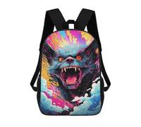 sinyumoney Colorful Monster Artwork Backpack School Computer Rucksack for School/Work/Travel- Perfect for Travel, Work And Daily Use 17inch