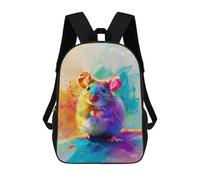 sinyumoney Colorful Mouse Art Print 3D Printed 17inch Kids School Bag Rucksacks Children's School Fashion Casual Back Pack High Capacity Travel Book Bags