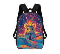 sinyumoney Colorful Mouse Art Print Backpack School Bag Daypacks Business Backpack Water Resistant Bookbag for Girls Boys Teenage 17inch