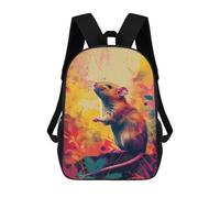 sinyumoney Colorful Mouse Illustration Backpack School Bag Rucksack Casual Daypacks School Work Travel Bag for Teenage Girls Boys Women Men 17inch
