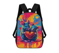 sinyumoney Colorful Mouse Love Heart Art Print School Bags School Secondary High School College Backpack Travel for Boys/Girls/Teenagers 17inch