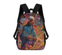 sinyumoney Colorful Mystic Figure Backpack Schoolbags for Boys Girls Casual Sport Daypack Elementary Primary Large Capacity Bookbags 17inch