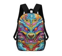 sinyumoney Colorful Mythical Creature -1 School Bag 3D Printed Children's School Backpack Casual Fashion Travel Backpacks for Kids School Students 17inch