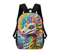 sinyumoney Colorful Mythical Creature-2 Backpack Kids School Bag Boys Cartoon 3D Print Students Schoolbag Laptop Daypack for Boys Girls 17inch