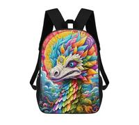sinyumoney Colorful Mythical Dragon Rucksack Lightweight Casual Daypack School Backpacks for School/Work/Travel 17inch