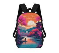 sinyumoney Colorful Nature Rucksack Large School Backpack for Boys - Perfect for Travel, Work And Daily Use 17inch
