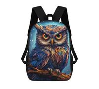 sinyumoney Colorful Night Owl Art Rucksack School Secondary High School College Backpack Travel for Camping Outdoor Adventures And Daily Travel 17inch