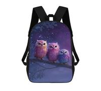 sinyumoney Colorful Night Owls Art Print School Bags Computer Rucksack for School/Work/Travel for Camping Outdoor Adventures And Daily Travel 17inch