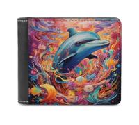 sinyumoney Colorful Ocean Dreams-2 3D Print Wallet Credit Card Cash Id Holder Leather RFID Banknote Compartments Stylish Durable Wallets 11.7cm*9.5cm