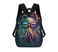 sinyumoney Colorful Octopus Art Print-1 Backpack School High Secondary School Bags Casual Backpack for Camping Outdoor Adventures And Daily Travel 17inch