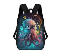 sinyumoney Colorful Octopus Art Print-2 Rucksack School Secondary High School College Backpack Travel for Campus Outdoor Travel Sports 17inch