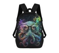sinyumoney Colorful Octopus Art Print-6 School Bags Water Resistant Travel Backpack Computer Bag - Perfect for Travel, Work And Daily Use 17inch