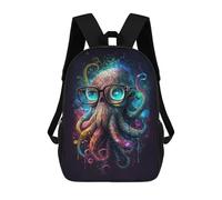 sinyumoney Colorful Octopus Art Print Backpack School Daypacks Business Backpack Water Resistant Bookbag for Men, Women & Teenage Boys 17inch