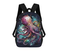 sinyumoney Colorful Octopus Art Print School Bags School Secondary High School College Backpack Travel for Boys/Girls/Teenagers 17inch
