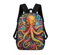 sinyumoney Colorful Octopus Painting Backpack School Rucksack Casual Daypacks School Work Travel Bag for Boys/Girls/Teenagers 17inch