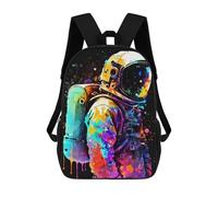 sinyumoney Colorful of Astronomy 3D Printed 17inch School Bag Children's School Backpack Travel Backpacks Casual Fashion Bag for Kids School Students