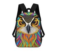 sinyumoney Colorful Owl 16 School Backpack Lightweight Schoolbag Dayback Bookbag College for Men, Women & Teenage Boys 17inch