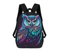 sinyumoney Colorful Owl Art Print-2 Backpacks 3D Printed Kids School Backpack Outdoor Casual Daypack Fashion Casual Children Backpacks Cute Travel Bags 17inch