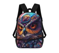 sinyumoney Colorful Owl Artwork -1 School Backpack Work Business College School for Campus Outdoor Travel Sports 17inch