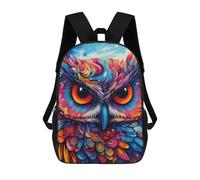 sinyumoney Colorful Owl Artwork-25 Backpack School Secondary Causal Travel High School Bags for Men/Women 17inch
