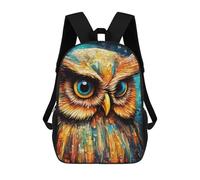 sinyumoney Colorful Owl Mosaic Art Backpack Schoolbags for Boys Girls Casual Sport Daypack Elementary Primary Large Capacity Bookbags 17inch