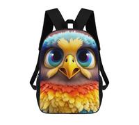 sinyumoney Colorful Owl Portrait School Bag 3D Printed Children's School Backpack Casual Fashion Travel Backpacks for Kids School Students 17inch