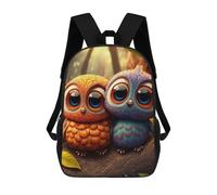 sinyumoney Colorful Owls in The Forest Kids School Backpack 3D Printed Backpacks Fashion School Bag Rucksacks for Boys Elementary And Middle School Students 17inch