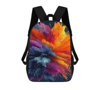 sinyumoney Colorful Paint Explosion Art Backpacks 3D Printed 17inch Kids School Backpack Outdoor Casual Daypack Casual Travel Bags for Middle School Students