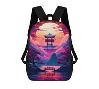 sinyumoney Colorful Painting Japanese School Backpack Computer Rucksack for School/Work/Travel for School/Work/Travel 17inch