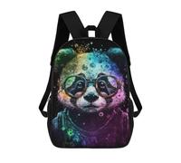 sinyumoney Colorful Panda Art Print -1 Backpack School Bag Work Laptop Backpack Rucksack Bag for Boys/Girls/Teenagers 17inch