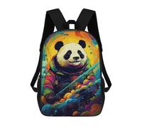 sinyumoney Colorful Panda Art Print School Backpack 3D Printed Children's 17inch Backpacks Bag Bookbag for Kids Boy Girl Book Bags Kids School Bag Travel Rucksacks